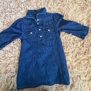 GAP Dark Blue Denim Shirt Dress Jacket